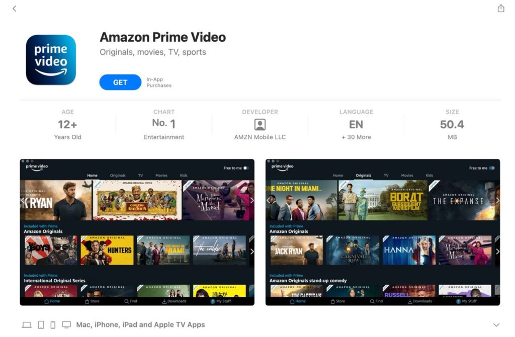 Amazon Prime Video is now available on Mac