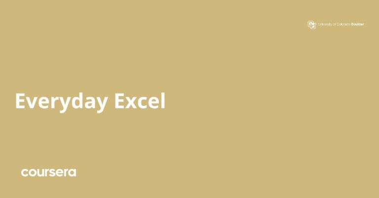 Everyday Excel Specialization